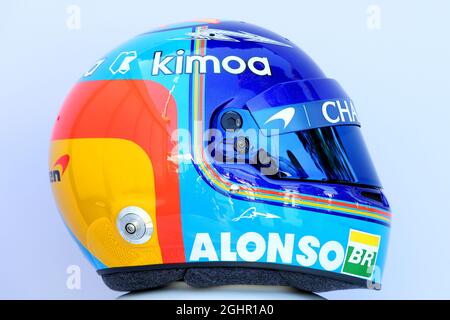 Le casque de Fernando Alonso (ESP) McLaren. 23.03.2018. Championnat du monde de Formule 1, Rd 1, Grand Prix d'Australie, Albert Park, Melbourne, Australie, jour de la pratique. Le crédit photo doit être lu : images XPB/Press Association. Banque D'Images