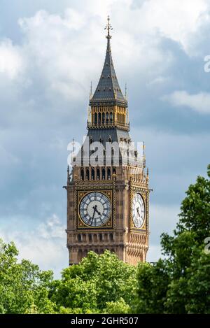 Spire of Big Ben, Cité de Westminster, Londres, Angleterre, Royaume-Uni Banque D'Images