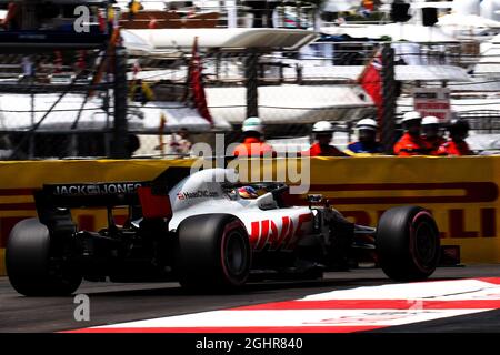 Romain Grosjean (FRA) Haas F1 Team VF-18. 24.05.2018. Championnat du monde de Formule 1, Rd 6, Grand Prix de Monaco, Monte Carlo, Monaco, Journée d'entraînement. Le crédit photo doit être lu : images XPB/Press Association. Banque D'Images