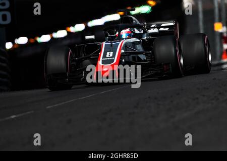 Romain Grosjean (FRA) Haas F1 Team VF-18. 24.05.2018. Championnat du monde de Formule 1, Rd 6, Grand Prix de Monaco, Monte Carlo, Monaco, Journée d'entraînement. Le crédit photo doit être lu : images XPB/Press Association. Banque D'Images