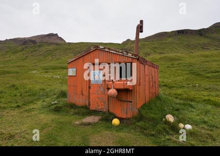 Refuge d'urgence, Brunavik, Viknaslodir, Islande Banque D'Images