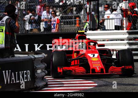 Kimi Raikkonen (fin) Ferrari SF71H. 27.05.2018. Championnat du monde de Formule 1, Rd 6, Grand Prix de Monaco, Monte Carlo, Monaco, Jour de la course. Le crédit photo doit être lu : images XPB/Press Association. Banque D'Images