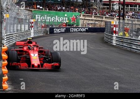 Kimi Raikkonen (fin) Ferrari SF71H. 27.05.2018. Championnat du monde de Formule 1, Rd 6, Grand Prix de Monaco, Monte Carlo, Monaco, Jour de la course. Le crédit photo doit être lu : images XPB/Press Association. Banque D'Images