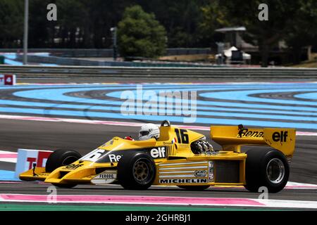 Rene Arnoux (FRA) - défilé de passion de la voiture classique Renault. 24.06.2018. Championnat du monde de Formule 1, Rd 8, Grand Prix de France, Paul Ricard, France, Jour de la course. Le crédit photo doit être lu : images XPB/Press Association. Banque D'Images