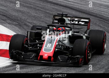 Romain Grosjean (FRA) Haas F1 Team VF-18. 29.06.2018. Championnat du monde de Formule 1, Rd 9, Grand Prix d'Autriche, Spielberg, Autriche, Journée d'entraînement. Le crédit photo doit être lu : images XPB/Press Association. Banque D'Images