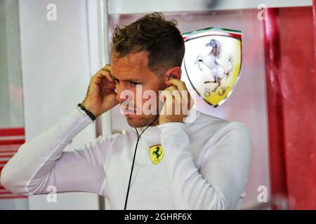 Sebastian Vettel (GER) Ferrari. Grand Prix d'Allemagne, vendredi 20 juillet 2018. Hockenheim, Allemagne. 20.07.2018. Championnat du monde de Formule 1, Rd 11, Grand Prix d'Allemagne, Hockenheim, Allemagne, Journée d'entraînement. Le crédit photo doit être lu : images XPB/Press Association. Banque D'Images