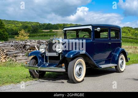 Oldtimer Chevrolet International série AC construit en 1929, 3 rapports, capacité de 3.180 ccm, 6 cylindres, 46 ch à 2400 tr/min, poids de 1100 kg, Autriche Banque D'Images