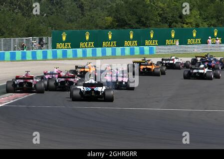 Sergey Sirotkin (RUS) Williams FW41 au début de la course. 29.07.2018. Championnat du monde de Formule 1, Rd 12, Grand Prix de Hongrie, Budapest, Hongrie, Jour de la course. Le crédit photo doit être lu : images XPB/Press Association. Banque D'Images