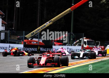 Sebastian Vettel (GER) Ferrari SF71H. 26.08.2018. Formula 1 World Championship, Rd 13, Grand Prix de Belgique, Spa Francorchamps, Belgique, Jour de la course. Le crédit photo doit être lu : images XPB/Press Association. Banque D'Images