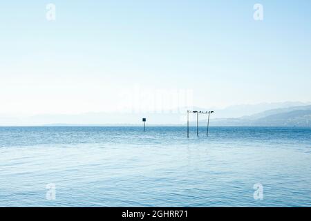 Vue depuis Arbon sur le lac de Constance Banque D'Images