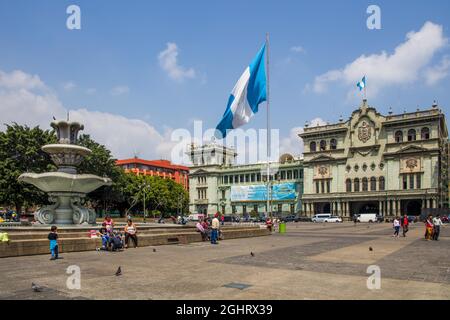 Palacio de Los Capitanes Generales, Plaza de la Constitucion, Guatemala City, Guatemala City, Guatemala Banque D'Images
