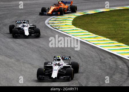 Sergey Sirotkin (RUS) Williams FW41. 11.11.2018. Championnat du monde de Formule 1, Rd 20, Grand Prix brésilien, Sao Paulo, Brésil, Jour de la course. Le crédit photo doit être lu : images XPB/Press Association. Banque D'Images