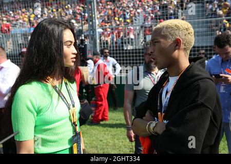 (De gauche à droite) : Willow Smith avec Jaden Smith (États-Unis) sur la grille. 17.03.2019. Championnat du monde de Formule 1, Rd 1, Grand Prix d'Australie, Albert Park, Melbourne, Australie, jour de la course. Le crédit photo doit être lu : images XPB/Press Association. Banque D'Images