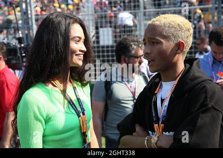 (De gauche à droite) : Willow Smith avec Jaden Smith (États-Unis) sur la grille. 17.03.2019. Championnat du monde de Formule 1, Rd 1, Grand Prix d'Australie, Albert Park, Melbourne, Australie, jour de la course. Le crédit photo doit être lu : images XPB/Press Association. Banque D'Images