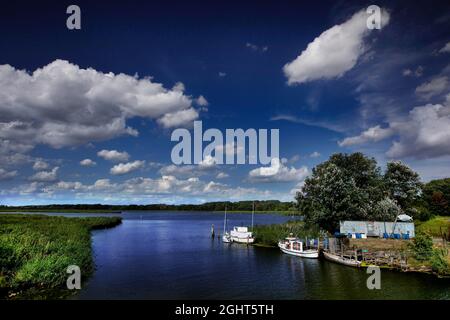 Dassower See, Kolonnenweg, Lochplattenweg, fortification de la frontière intérieure allemande, bande de Gruenes, chemin de la frontière, Dassow, comté de Nordwestmecklenburg Banque D'Images