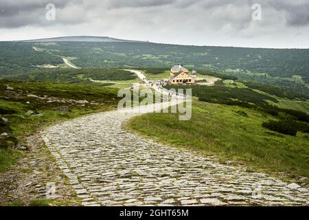 Karpacz, Pologne 05 juillet 'Dom Slaski' refuge de montagne à Karkonosze en Pologne. Banque D'Images