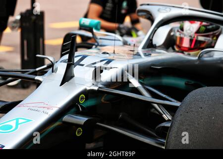 Lewis Hamilton (GBR) Mercedes AMG F1 W10 - hommage à Niki Lauda. 23.05.2019. Championnat du monde de Formule 1, Rd 6, Grand Prix de Monaco, Monte Carlo, Monaco, Journée d'entraînement. Le crédit photo doit être lu : images XPB/Press Association. Banque D'Images