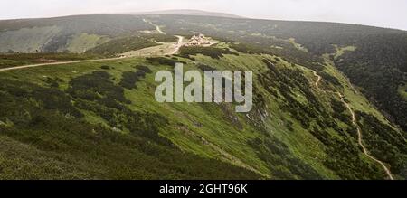 Karpacz, Pologne 05 juillet 'Dom Slaski' refuge de montagne à Karkonosze en Pologne. Banque D'Images