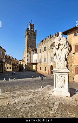 Arezzo Toscane Italie. Palazzo dei priori (Palais communal) Banque D'Images