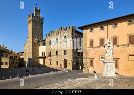 Arezzo Toscane Italie. Palazzo dei priori (Palais communal) Banque D'Images