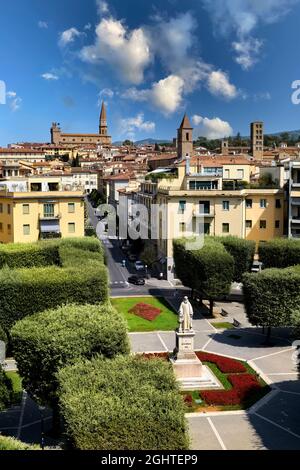 Arezzo Toscane Italie. Vue imprenable sur la ville Banque D'Images