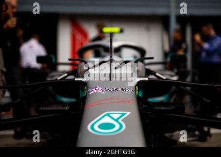 Mercedes AMG F1 W10 avec un hommage à Anthoine Hubert. 05.09.2019. Championnat du monde de Formule 1, Rd 14, Grand Prix d'Italie, Monza, Italie, Journée de préparation. Le crédit photo doit être lu : images XPB/Press Association. Banque D'Images