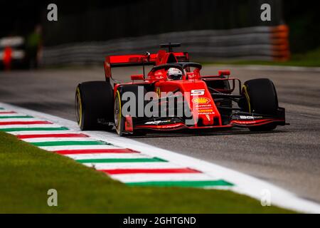 Sebastian Vettel (GER) Ferrari SF90. 06.09.2019. Championnat du monde de Formule 1, Rd 14, Grand Prix d'Italie, Monza, Italie, Journée d'entraînement. Le crédit photo doit être lu : images XPB/Press Association. Banque D'Images