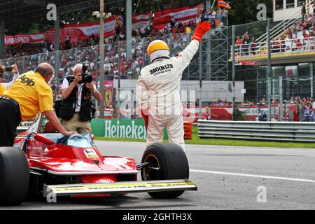 Jody Scheckter (RSA) avec sa Ferrari 312T4 1979. 07.09.2019. Championnat du monde de Formule 1, Rd 14, Grand Prix d'Italie, Monza, Italie, Jour de qualification. Le crédit photo doit être lu : images XPB/Press Association. Banque D'Images