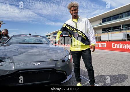 Francisco Lindor (PRI) joueur de baseball - Pirelli Hot Llaps. 02.11.2019. Formula 1 World Championship, Rd 19, Grand Prix des États-Unis, Austin, Texas, États-Unis, Journée de qualification. Le crédit photo doit être lu : images XPB/Press Association. Banque D'Images