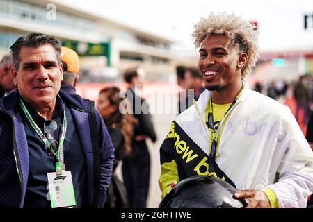 Francisco Lindor (PRI) joueur de baseball - Pirelli Hot Llaps. 02.11.2019. Formula 1 World Championship, Rd 19, Grand Prix des États-Unis, Austin, Texas, États-Unis, Journée de qualification. Le crédit photo doit être lu : images XPB/Press Association. Banque D'Images