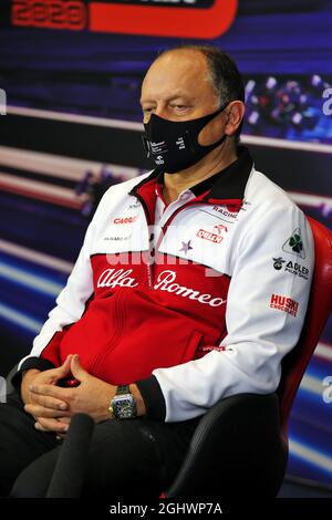 Frederic Vasseur (FRA) Alfa Romeo Racing Team Directeur de la Conférence de presse de la FIA. Championnat du monde de Formule 1 13.11.2020, Rd 14, Grand Prix de Turquie, Istanbul, Turquie, Journée d'entraînement. Le crédit photo doit être lu : images XPB/Press Association. Banque D'Images