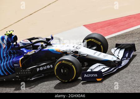Nicholas Latifi (CDN) Williams Racing FW43B. 13.03.2021. Test de formule 1, Sakhir, Bahreïn, deuxième jour. Le crédit photo doit être lu : images XPB/Press Association. Banque D'Images
