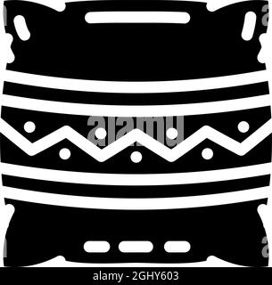 oreillers faisant une illustration de vecteur d'icône de glyphe Illustration de Vecteur