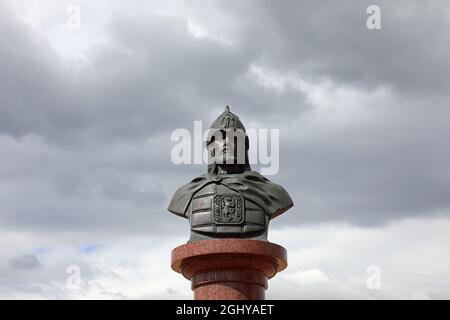 Buste d'Alexandre Nevsky à la forteresse de Bender Banque D'Images