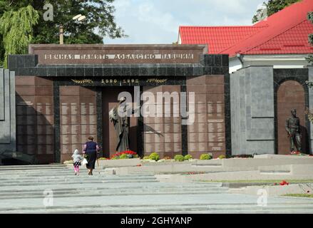 Mémorial de la gloire de Transnistrie à Tiraspol le jour de l'indépendance Banque D'Images