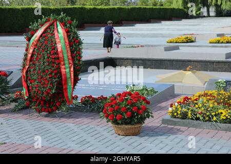 Mémorial de la gloire de Transnistrie à Tiraspol le jour de l'indépendance Banque D'Images