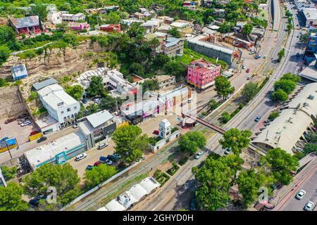 Nogales, Sonora Mexico et au nord de la ville Nogales Arizona, Etats-Unis, Heroica Nogales, eu, Etats-Unis, Border, Garita, Border Wall, immigration (photo de Luis Gutierrez / NortePhoto.com) Nogales, Sonora Mexico y al norte la Ciudad Nogales Arizona, Estados Unidos, Heroica Nogales, eu, USA, Frontera, Garita, muro fronteriso, migracion (photo de Luis Gutierrez/ NortePhoto.com) Banque D'Images