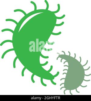 Modèle de conception plate à vecteur de probiotique bactérien Illustration de Vecteur