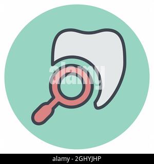Vecteur d'icône de dentiste - style de contrainte de couleur - illustration simple, contour modifiable, vecteur de modèle de conception, idéal pour les tirages, les affiches, publicités, an Illustration de Vecteur