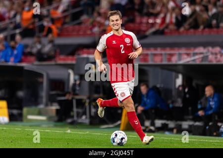 Copenhague, Danemark. 07e septembre 2021. Joachim Andersen (2) du Danemark vu pendant la coupe du monde de l'UEFA entre le Danemark et Israël à Parken à Copenhague. (Crédit photo: Gonzales photo - Dejan Obretkovic). Banque D'Images