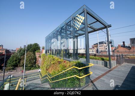 Station de métro Deansgate-Castlefield. Manchester. Banque D'Images