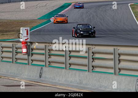 BARCELONE, ESPAGNE, 4 septembre 2021 : course de soutien de la coupe Alpine pendant 24 heures série par Hancook sur le circuit de Barcelone. Banque D'Images