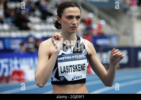 Mariya Lasitskene de l'ANA High Jump Women lors de l'IAAF Wanda Diamond League, Meeting de Paris Athlétisme événement le 28 août 2021 au stade de Charlety à Paris, France - photo Laurent Lairys / DPPI Banque D'Images