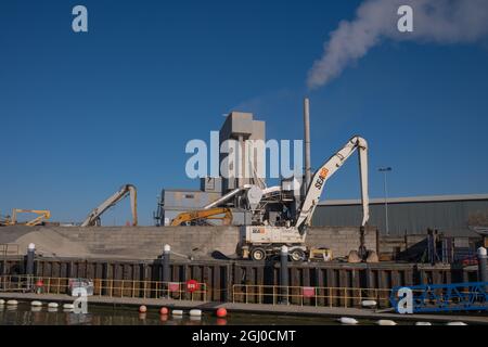 Brett Aggregates Ltd, Whitstable Harbour, Kent Banque D'Images