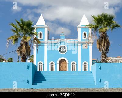 Igreja Nossa Senhora da Conceicao. Sao Filipe, la capitale de l'île. L'île de Fogo (Ilha do Fogo), qui fait partie du Cap-Vert dans l'Atlantique central. (EDI Banque D'Images