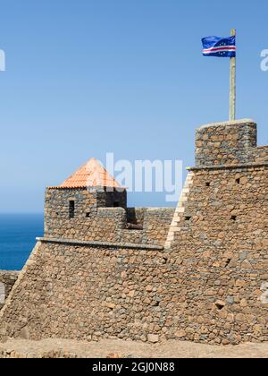 Forteresse forte Real de Sao Filipe. Cidade Velha, centre historique de Ribeira Grande (site classé au patrimoine mondial de l'UNESCO). Île de Santiago, Cap-Vert dans l'AT Banque D'Images