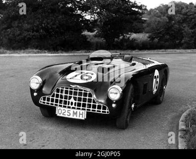 Une des voitures de l'équipe Works pour le Grand Prix Monarco 1952 , un Aston Martin DB3 1952 Banque D'Images