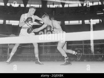 JEU OLYMPIQUE DE BOXE POIDS-LOURD BOKOWSKI V SCHUTTE 31 AOÛT 1960 Banque D'Images