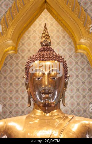 Thaïlande, Bangkok. Chinatown, Wat Traimit, le Bouddha d'or. Banque D'Images
