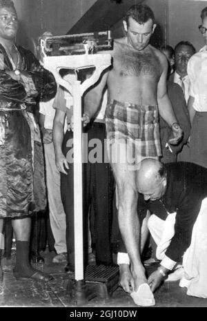 BOXE - PRÉPARATION POUR FLOYD PATTERSON - COMBAT JOHANSSON EN FLORIDE 13 MARS 1961 Banque D'Images